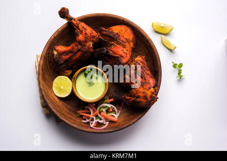 Assiette de poulet tandoori Banque D'Images