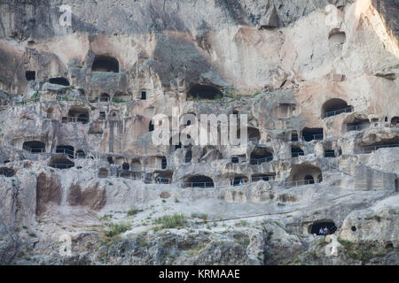 Propriétés en Vardzia, Géorgie Banque D'Images