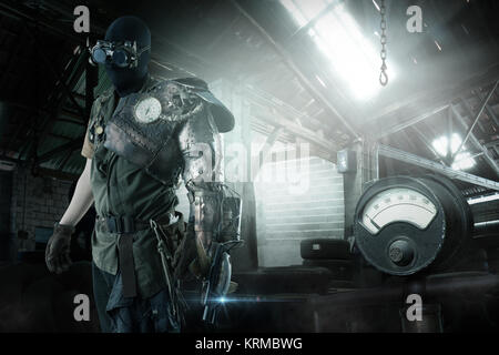 Guerrier futuriste Banque D'Images