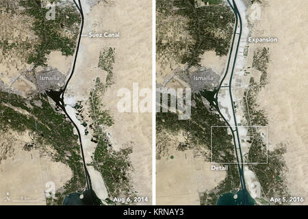 Nouveau canal de Suez Banque D'Images