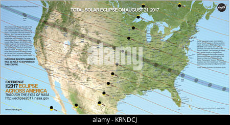 L'éclipse totale de 2017 Carte des Etats-Unis de chemin (35648388314) Banque D'Images