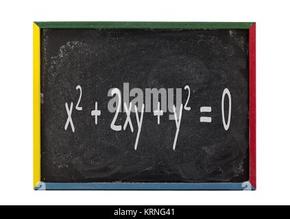 Formule mathématique écrit le conseil d'ardoise Banque D'Images