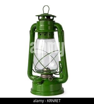 Vintage vert lanterne au kérosène Banque D'Images