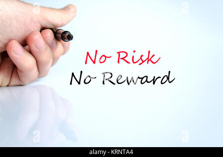 Pas de risque pas de récompenser le concept de texte Banque D'Images