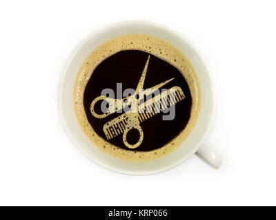 Café à la coiffure Banque D'Images