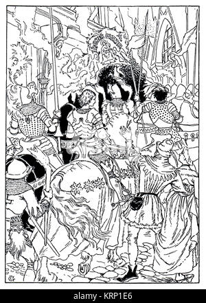 Jeanne d'Arc à Orléans, illustration par l'artiste Eugène Grasset du Volume 4 de la Studio Magazine Banque D'Images