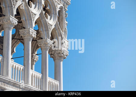 Vue rapprochée du palais des Doges à Venise Banque D'Images