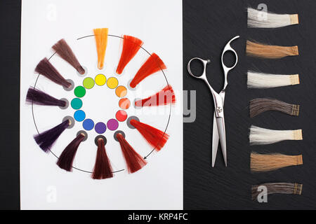Cercle Coloristic. Accessoires de coiffure Banque D'Images