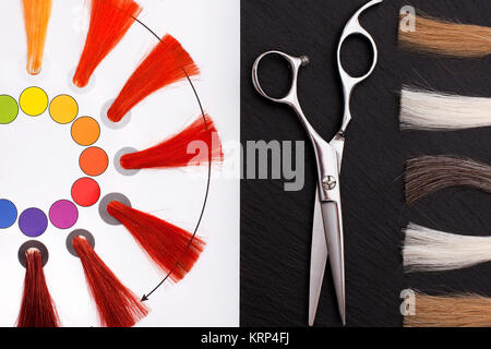 Cercle Coloristic. Accessoires de coiffure Banque D'Images