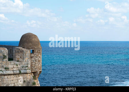 Tour à Fortezza de Réthymnon. La Fortezza est la citadelle de la ville de Réthymnon, en Crète, Grèce. Il a été construit par les Vénitiens au 16e siècle Banque D'Images