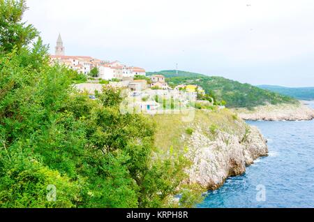 Vrbnik, île de Krk, Croatie Banque D'Images