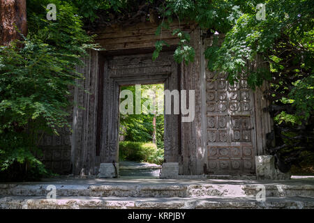 Kawaguchio - le Japon, le 14 juin 2017 : Entrée de l'art d'Itchiku Kubota Musée dans la région du lac 5 Banque D'Images