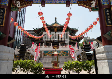 Yokohama - Japon, le 16 juin, 2017 ; Chinois Mazu Miao en Chine Temple town dans la ville de Yokohama, Mazu, la déesse de la mer est vénérée au modèle caractéristique Mazu Banque D'Images