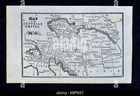 Nathan Hale 1830 Carte - Autriche - Autriche Hongrie La Bohême Moravie Galice la Transylvanie Croatie Venise Banque D'Images