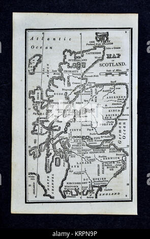 Nathan Hale 1830 Carte - Ecosse - Edinburgh Glasgow Glasgow Stirling Perth Loch Ness Banque D'Images