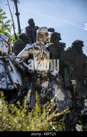 Bela Kun memorial, Memento Park, Budapest Banque D'Images