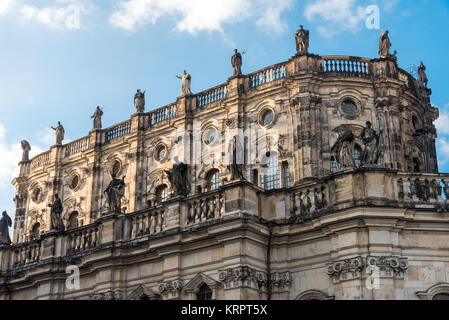 détail de l'église baroque de la cour à dresde, allemagne Banque D'Images