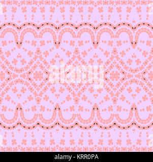 Abstract background transparent géométrique. Ornement floral régulier sur mauve rose, ornée et rêveur. Banque D'Images