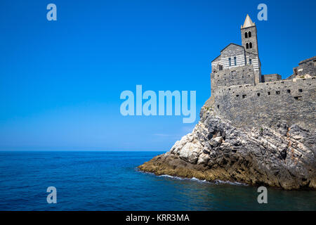 Porto Venere, Italie - Juin 2016 - l'église San Pietro Banque D'Images