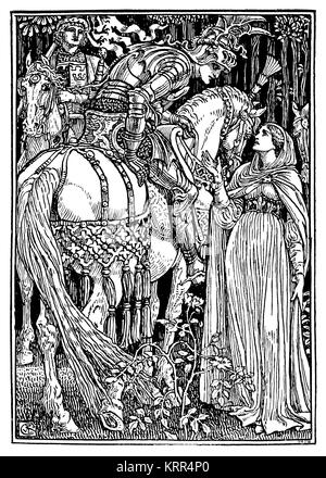 Illustration par l'artiste et illustrateur anglais Walter Crane d'Edmund Spenser's Faerie Queen, George Allen, Londres 1894 Banque D'Images