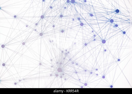 Network 3d illustration sur fond blanc Banque D'Images