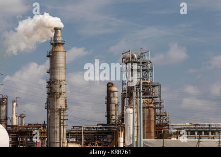 Houston, Texas - Valero raffinerie de pétrole. Banque D'Images