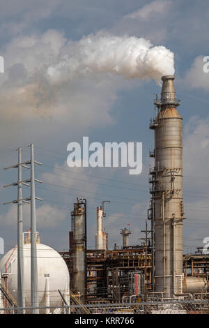 Houston, Texas - Valero raffinerie de pétrole. Banque D'Images