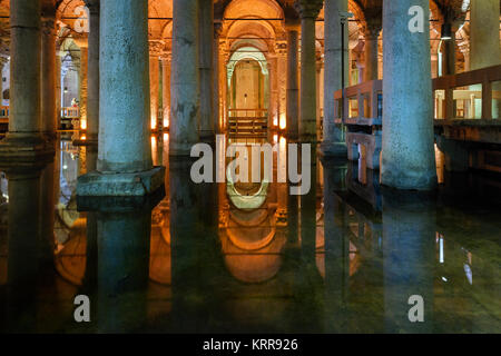 La Citerne basilique à Istanbul, Turquie Banque D'Images