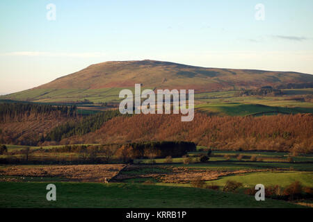 Le Wainwright est tombé Binsey au coucher du soleil de la Cumbria Way Sentier de Skiddaw House dans le Parc National de Lake District. , Cumbria (Royaume-Uni). Banque D'Images