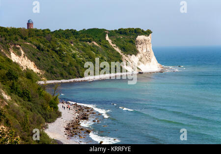 Cap Arkona avec phare, cap Nord, l'île de Rügen, Mecklembourg-Poméranie-Occidentale, de la mer Baltique, l'Allemagne, de l'Europe Banque D'Images