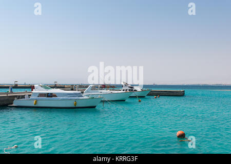 Yachts au Somabay Marina, Soma Bay, Hurghada, Safaga, Egypte. Banque D'Images