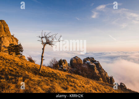 Paysage d'automne od Demerdji mountain Banque D'Images