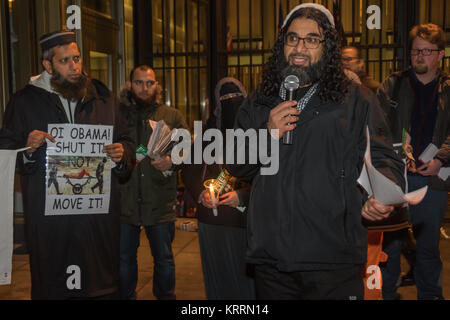 Shaker Aamer, libéré après près de 14 ans de détention sans inculpation ni jugement est venu de remercier ceux qui avaient longtemps fait campagne pour sa libération et la demande qu'Obama à fermer Guantanamo après 14 ans. Banque D'Images