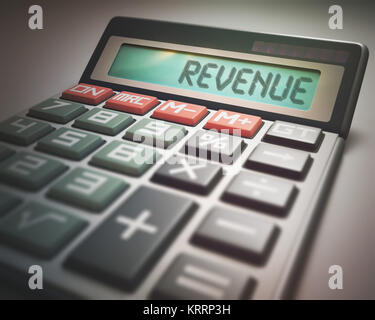 Calculatrice du revenu du Banque D'Images