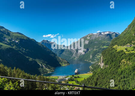 Wunderschöne Landschaft am Geirangerfjord Banque D'Images