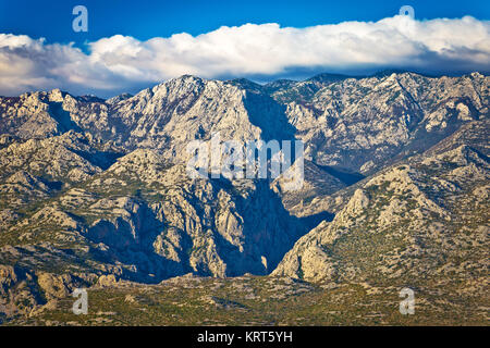 Sur le parc national de Paklenica Velebit mountain view Banque D'Images