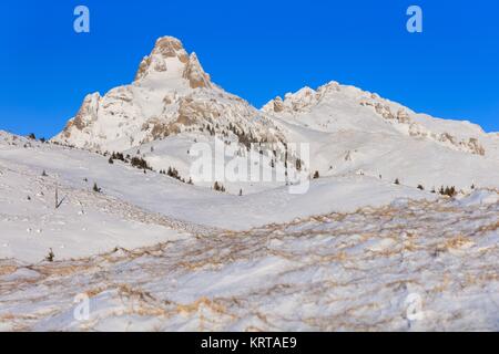 Paysage de montagne en hiver Banque D'Images