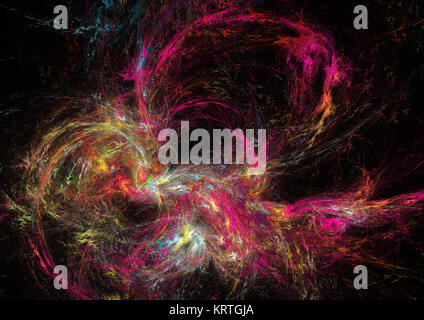 Flamme fractale, abstract digital image Banque D'Images