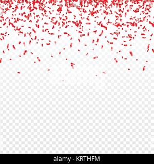 Noël, Confettis De Saint Valentin Rouge Sur Fond Transparent. Tomber Des  Confettis Brillants. Éléments De Conception De Fête. Clip Art Libres De  Droits, Svg, Vecteurs Et Illustration. Image 94855920