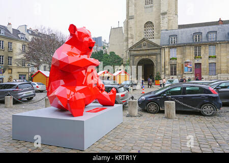 Iew de l'Abbaye Saint-Germain-des-Prés, l'abbaye romane d'une église bénédictine médiévale situé sur la Rive Gauche à Paris Banque D'Images