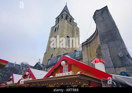 Iew de l'Abbaye Saint-Germain-des-Prés, l'abbaye romane d'une église bénédictine médiévale situé sur la Rive Gauche à Paris Banque D'Images