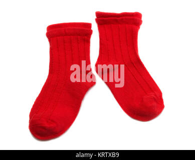 Red Socks isolated on White Banque D'Images