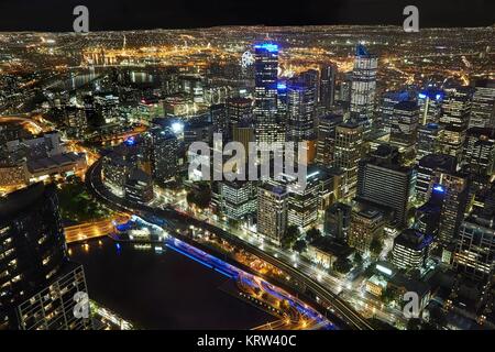 Au-dessus de Melbourne Banque D'Images