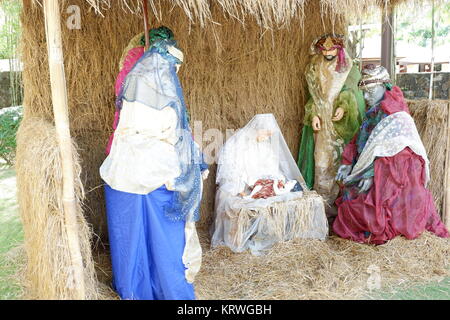 Taille de l'illustration de la vie Jésus né dans une crèche Banque D'Images