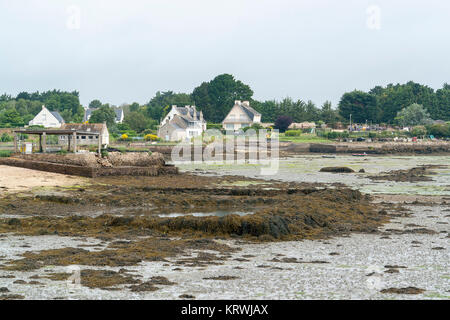 Paysage autour de Larmor-Baden, une commune française, située dans le département de la Bretagne, dans le nord-ouest de la France. Banque D'Images