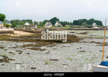 Paysage autour de Larmor-Baden, une commune française, située dans le département de la Bretagne, dans le nord-ouest de la France. Banque D'Images