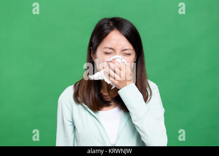 Femme à faire froid Banque D'Images