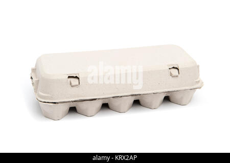 Boîte à œufs pendant dix oeufs, isolé, fermé Banque D'Images