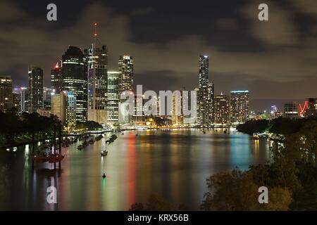 Vue de nuit de Brisbane Banque D'Images