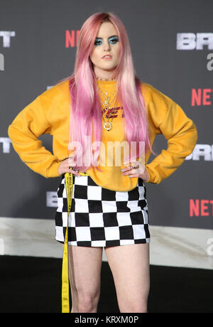 Los Angeles, Californie, États-Unis. 13 décembre 2017. 13 décembre 2017 - Los Angeles, Californie - Kiiara. Première de « Bright » à Los Angeles au Regency Village Theatre. Crédit photo : F. Sadou/Admedia Banque D'Images